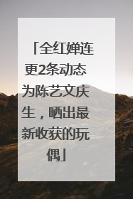 全红婵连更2条动态为陈艺文庆生，晒出最新收获的玩偶