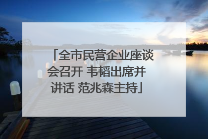 全市民营企业座谈会召开 韦韬出席并讲话 范兆森主持