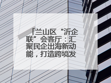 兰山区“沂企联”会客厅：汇聚民企出海新动能，打造跨境发展“强磁场”