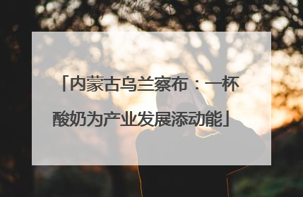 内蒙古乌兰察布：一杯酸奶为产业发展添动能