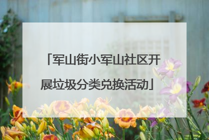 军山街小军山社区开展垃圾分类兑换活动