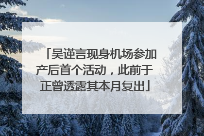 吴谨言现身机场参加产后首个活动，此前于正曾透露其本月复出