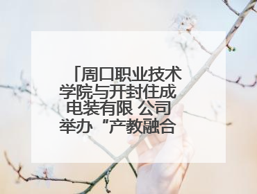 周口职业技术学院与开封住成电装有限 公司举办“产教融合”表彰大会