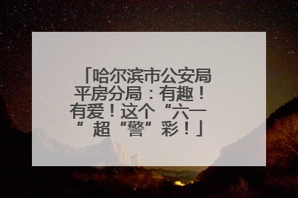 哈尔滨市公安局平房分局：有趣！有爱！这个“六一”超“警”彩！