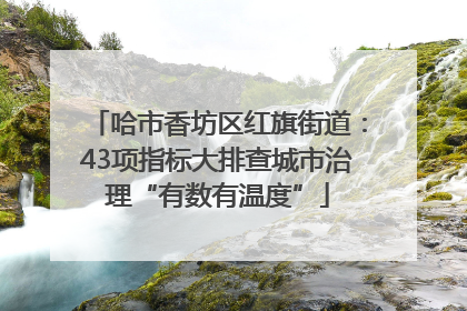 哈市香坊区红旗街道：43项指标大排查城市治理“有数有温度”