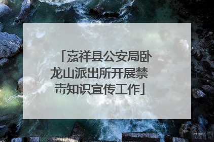嘉祥县公安局卧龙山派出所开展禁毒知识宣传工作