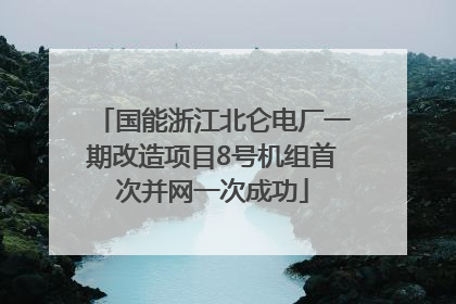 国能浙江北仑电厂一期改造项目8号机组首次并网一次成功