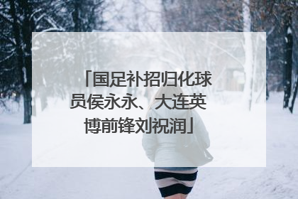 国足补招归化球员侯永永、大连英博前锋刘祝润