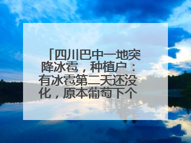 四川巴中一地突降冰雹，种植户：有冰雹第二天还没化，原本葡萄下个月上市，现在全被打落