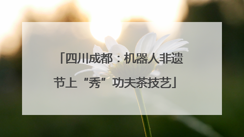 四川成都：机器人非遗节上“秀”功夫茶技艺