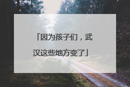 因为孩子们，武汉这些地方变了