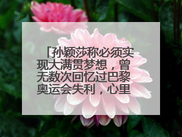 孙颖莎称必须实现大满贯梦想，曾无数次回忆过巴黎奥运会失利，心里会“咯噔一下”