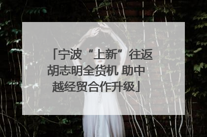 宁波“上新”往返胡志明全货机 助中越经贸合作升级