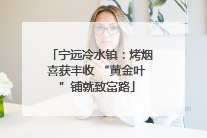 宁远冷水镇：烤烟喜获丰收 “黄金叶”铺就致富路