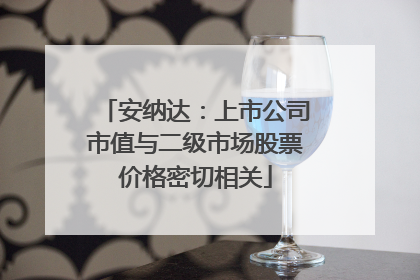 安纳达：上市公司市值与二级市场股票价格密切相关