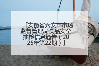 安徽省六安市市场监督管理局食品安全抽检信息通告（2025年第22期）