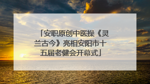 安职原创中医操《灵兰古今》亮相安阳市十五届老健会开幕式