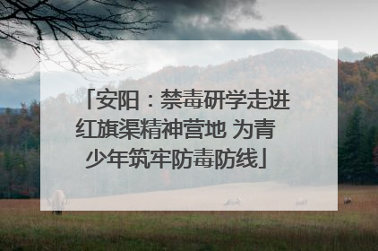 安阳：禁毒研学走进红旗渠精神营地 为青少年筑牢防毒防线