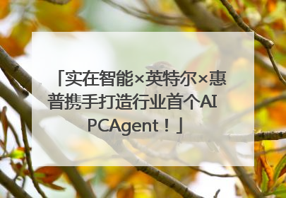 实在智能×英特尔×惠普携手打造行业首个AI PCAgent！