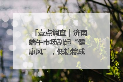壹点调查｜济南端午市场刮起“健康风”，低糖粽成消费者“新宠”