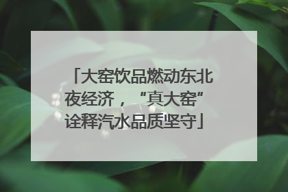 大窑饮品燃动东北夜经济，“真大窑”诠释汽水品质坚守