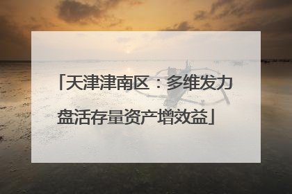 天津津南区：多维发力盘活存量资产增效益