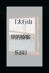太行山里的猕猴乐园
