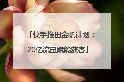 快手推出金帆计划：20亿流量赋能获客