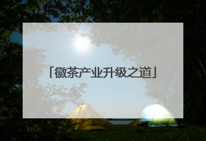 徽茶产业升级之道