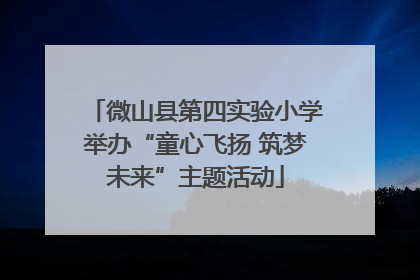 微山县第四实验小学举办“童心飞扬 筑梦未来”主题活动