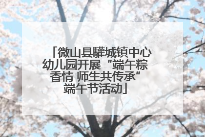微山县驩城镇中心幼儿园开展“端午粽香情 师生共传承”端午节活动