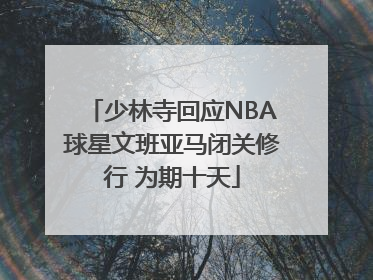 少林寺回应NBA球星文班亚马闭关修行 为期十天