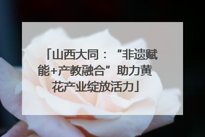山西大同：“非遗赋能+产教融合”助力黄花产业绽放活力