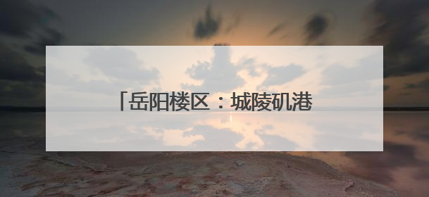 岳阳楼区：城陵矶港升级 助力文旅发展