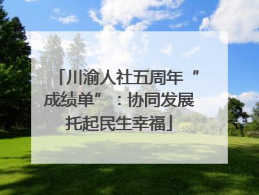 川渝人社五周年“成绩单”：协同发展托起民生幸福