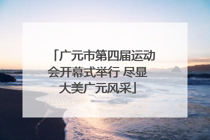 广元市第四届运动会开幕式举行 尽显大美广元风采