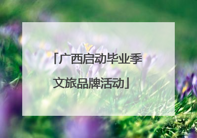广西启动毕业季文旅品牌活动