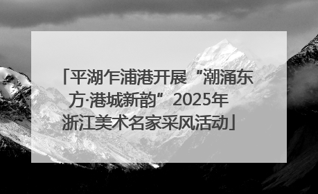 平湖乍浦港开展“潮涌东方·港城新韵”2025年浙江美术名家采风活动