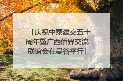 庆祝中泰建交五十周年暨广西侨界交流联谊会在曼谷举行