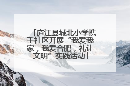 庐江县城北小学携手社区开展“我爱我家，我爱合肥，礼让文明”实践活动