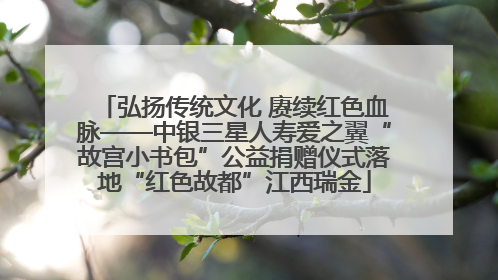 弘扬传统文化 赓续红色血脉——中银三星人寿爱之翼“故宫小书包”公益捐赠仪式落地“红色故都”江西瑞金