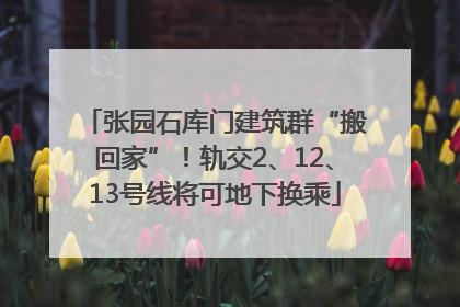 张园石库门建筑群“搬回家”！轨交2、12、13号线将可地下换乘