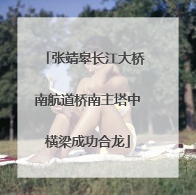 张靖皋长江大桥南航道桥南主塔中横梁成功合龙
