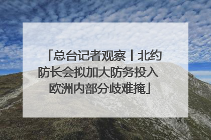 总台记者观察丨北约防长会拟加大防务投入 欧洲内部分歧难掩