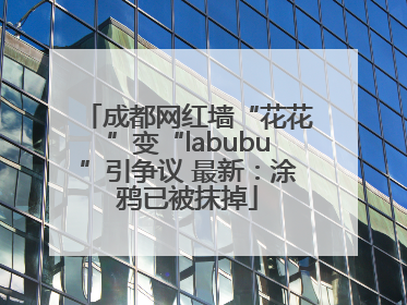成都网红墙“花花”变“labubu”引争议 最新：涂鸦已被抹掉