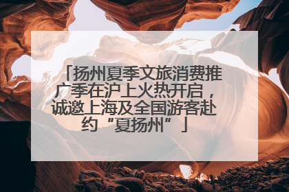 扬州夏季文旅消费推广季在沪上火热开启，诚邀上海及全国游客赴约“夏扬州”