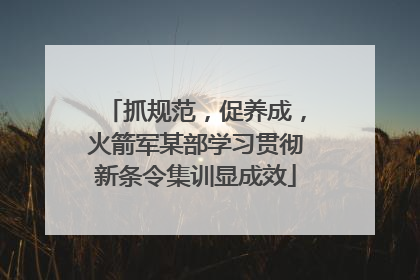 抓规范，促养成，火箭军某部学习贯彻新条令集训显成效