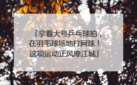 拿着大号乒乓球拍，在羽毛球场地打网球！这项运动正风靡江城