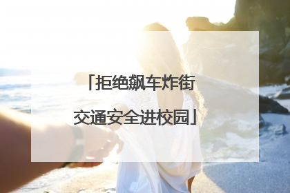 拒绝飙车炸街 交通安全进校园