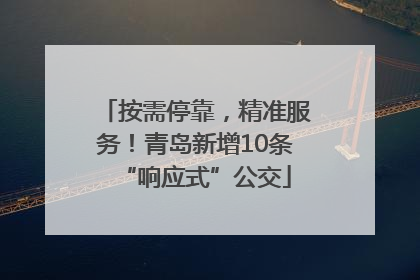 按需停靠，精准服务！青岛新增10条“响应式”公交
